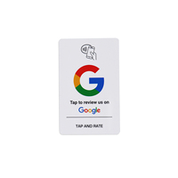 CMYK impresión 13,56 Mhz Google Review Tarjeta blanca Rfid tarjeta RFID NFC tarjeta