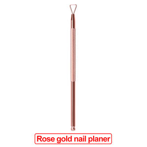 2pcs לכל סט מניקור כלי פרטי לוגו פלדה נירוסטה עלה זהב cuticle הסרת ציפורניים - Product Image 5