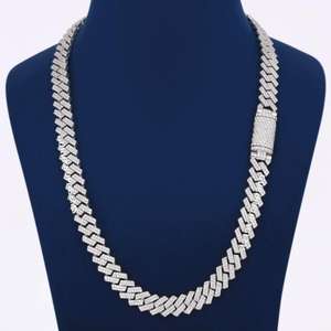 Collar de Joyería Fina de Plata de Ley 925 con Diamante Cultivado en Laboratorio, Cadena de Lujo para Hombre y Mujer, Estilo Moderno, Regalo de Boda - Product Image 6