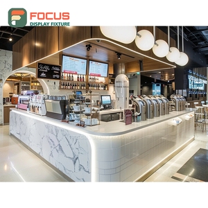 Commercial Coffee Display Cabinet Illuminated Merchandise <b>Shelf</b> <b>Walnut</b> Cafe Display Cabinet - Product Image 3