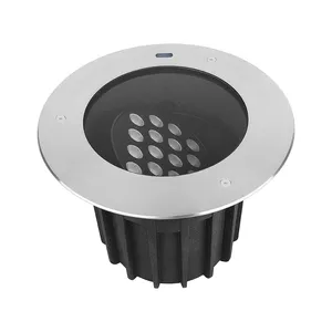 Paslanmaz çelik üzerinde 27W su geçirmez sürücü ayarlanabilir petek açık nokta bahçe zemin döşeme Inground LED yeraltı ışık ayarlamak