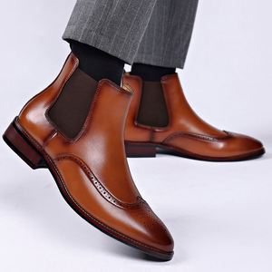 Nouvelles bottines Chelsea pour hommes, bottines à la mode, bottines décontractées pour hommes, bottines en cuir pour hommes - Product Image 3