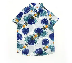 T.Shirt Op Maat 2022 Hoge Kwaliteit Strand Hawaiian Casual Shirts Mode Mannen Bedrukte Shirts