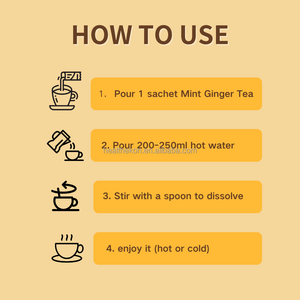 Thé instantané au <span class=keywords><strong>miel</strong></span>, citron, <span class=keywords><strong>menthe</strong></span> <span class=keywords><strong>et</strong></span> gingembre, marque distributeur, très demandé, thé aux herbes cristallisées au goût sucré en sachets - Product Image 6