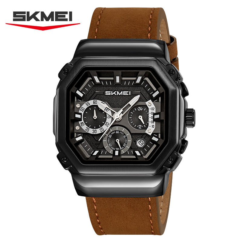 Black/dark brown-leather