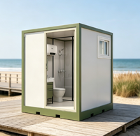 Salle de bain modulaire préfabriquée intégrée en acier préassemblé pour chantier de construction, camping