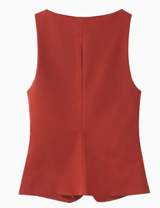 Mode boutonné <span class=keywords><strong>sans</strong></span> manches femmes hauts <span class=keywords><strong>de</strong></span> bureau hauts <span class=keywords><strong>de</strong></span> bureau pour le <span class=keywords><strong>travail</strong></span> femmes hauts et chemisiers - Product Image 4