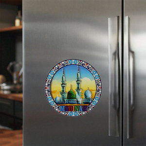 Aimant de réfrigérateur 3D personnalisé en résine de la ville sainte de La Mecque, souvenir durable résistant aux rayures, imprimé par transfert thermique - Product Image 3