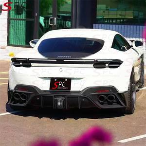 로마 윈드 스포일러 키트 자동차 부품 용 페라리 로마 MS 스타일 프리 렉 탄소 섬유 에어로킷 용 SPC 건식 탄소 섬유 바디 키트 - Product Image 4