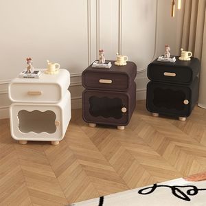 Comodino Moderno in Legno Massello di Pino con 2 Cassetti, Bianco, Piccolo Comodino Intelligente <span class=keywords><strong>per</strong></span> Bambini, <span class=keywords><strong>per</strong></span> Camera da Letto e Appartamento - Product Image 6