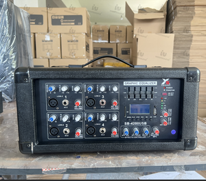 Consola de placa de sonido mezcladora de audio profesional-Interfaz de sistema de escritorio 4, 6, 8 canales con USB con negro - Product Image 3