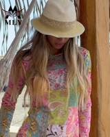 Robe de plage MLY New Style Summer Custom Print Beach Cover up Holiday Casual Bikini Anti-Sunburn Beach Dress