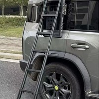 Échelle latérale rétractable à une touche pour usage domestique, échelle pour porte-bagages, échelle de camping extérieure pour véhicule