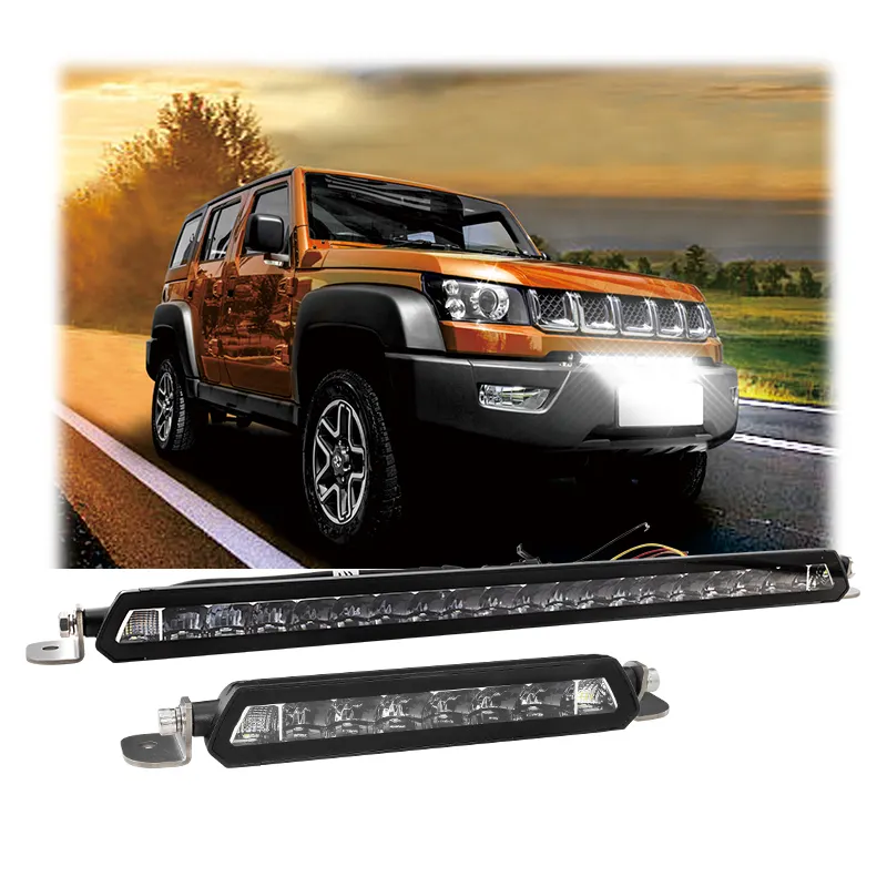 Barre de LED universelle multifonctionnelle hors route haute puissance ATV UTV Truck Barres lumineuses à LED pour voiture à une rangée de feux de route