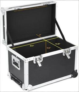 Étui de transport <span class=keywords><strong>en</strong></span> aluminium <span class=keywords><strong>pour</strong></span> 100 disques vinyles LP, étanche, antichoc, résistant à la poussière, avec fermeture à boucle et verrouillable - Product Image 3
