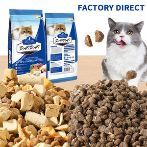 OEM Cheap <span class=keywords><strong>Cat</strong></span> <span class=keywords><strong>Food</strong></span> Factory Exportações 10KG High Protein Pet <span class=keywords><strong>Food</strong></span> Raw Beef Flavors Fish Shapes Toda a Idade <span class=keywords><strong>Cat</strong></span> Dry <span class=keywords><strong>Food</strong></span> Grain Free Bag - Product Image 2