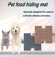 ZMaker Nouveau tapis à lécher pour chien Puzzle Slow Feeder en silicone Tapis à lécher pour l'enrichissement Mangeoire lente pour animaux de compagnie Bol à nourriture lente avec ventouses