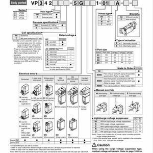 صمام ملف لولبي أصلي من SMC بثلاثة منافذ طراز VP742-3DD1-04A وVP742R-5GD1-04A مع ختم مطاطي ونوع بوابة توجيهية وهيكل أحادي المنفذ - Product Image 6
