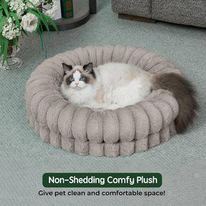 Cama ortopédica redonda personalizada de pana para perros, cama de espuma viscoelástica para perros y gatos, impermeable, lavable, extraíble, antideslizante, camas para mascotas de espuma viscoelástica - Product Image 3