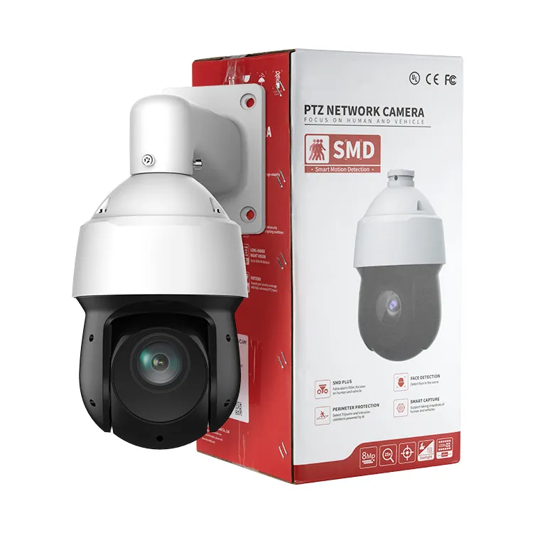 OEM DH Outdoor 4K 8MP 4MP 10x 20x 25X 16x 30x 45x Optical Zoom Long Range Dome Auto Tracking 360 Surveillance IP POE PTZ Camera