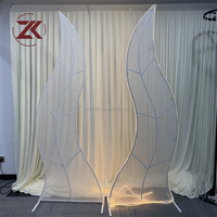 ZKAI Lumière décorative LED en forme d'algues lumineuses en métal pour scène de mariage, fond en métal, arche de fond en fer, lumière de mariage