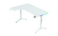 Beisijie vente en gros nouveau Design en forme de L avec RGB LightWhite couleur coin bureau E-Sports Style gauche bureaux de jeu Table de jeu