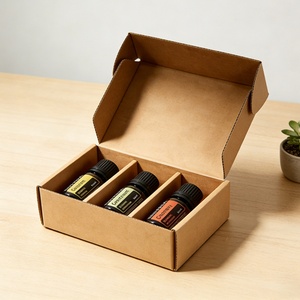 100% Eco-friendly Biodegradable <b>Brown</b> Gift Cardboard with Compartments Suitable for Pigments or Gifts - Product Image 1