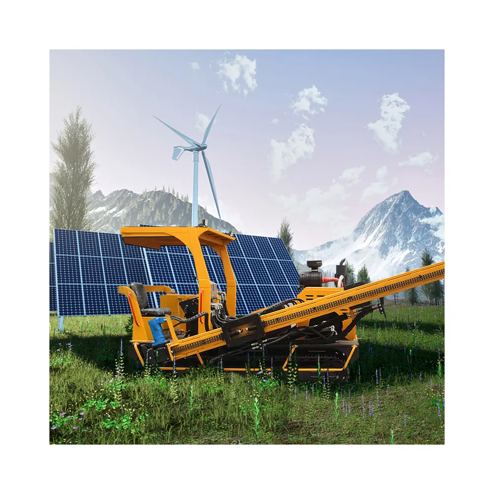 Máquina de empilhável hidráulica de parafuso longo terra barata, fornecedores de bate-estacas para bate-estacas solar