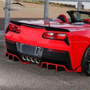 Rear Bumper Lip <b>Diffuser</b> Carbon Fiber Rear Splitter for Chevrolet Corvette C7 Z06 2013+ - Product Image 3