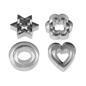 12 <span class=keywords><strong>emporte</strong></span>-pièces en acier inoxydable en forme de cœur, d'étoile, de fleur et de cercle pour la pâtisserie professionnelle de Noël, la confection de desserts et de gâteaux - Product Image 6