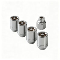 Chrome Lug Nut Locks Carbon Steel Yuhui WL302 M12x1.5 M14x1.5 Universal Automotive Aftermarket Wheels New Condition 4+1 Wheel
