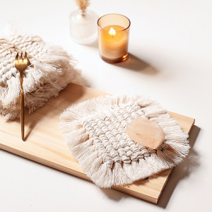 <span class=keywords><strong>Posavasos</strong></span> de Macramé, Tejidos a Mano, de Algodón, Estilo Boho, Absorbentes, para Mesa de Escritorio, Cocina, Comedor, Bebidas, Picnic, Regalo de Inauguración de Casa - Product Image 4