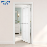Puerta Batiente de Doble Acristalamiento Resistente para Baño, Apta para Hogares y Hoteles