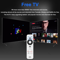 Boîtier TV intelligent Onn 4K Plus Android 14, décodeur 4K Quad Core, connectivité 5G, 2 Go de RAM, télécommande vocale pour lecteur multimédia en streaming