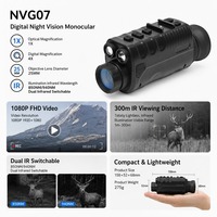Monoculaire de vision nocturne numérique NVG07, vidéo 1080P, 850nm 940nm, double infrarouge, dispositif d'observation des animaux monté sur la tête