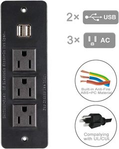 Bán buôn nhà máy Outlet có thể thu vào ổ cắm điện đa-bảng ổ cắm với 3 AC cửa hàng 125V đánh giá điện áp cho văn phòng sử dụng - Product Image 2
