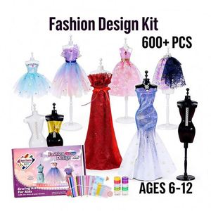 Kit de Studio de Conception de Mode en Plastique Unisexe, Mannequin Créatif Éducatif, Modèles en Tissu, Tutoriel Vidéo, Accessoires, Jouet Modèle - Product Image 6