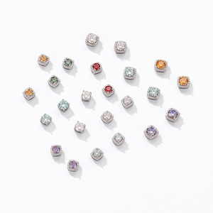 <span class=keywords><strong>Orecchini</strong></span> a Perno in Moissanite da 1 Carato per Uomo, Economici, 6,5mm VVS, <span class=keywords><strong>Orecchini</strong></span> Magnetici in Argento Sterling 925, Gioielli Eleganti da Uomo - Product Image 2