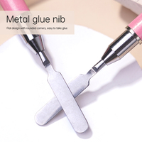 Pinceau à ongles double embout pour nail art, stylo de dessin floral pour extension de gel UV, spatule applicatrice de gel UV, accessoires et outils de manucure