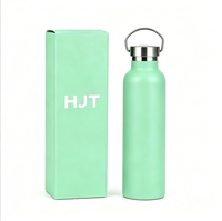 Bouteille d'eau isotherme personnalisée en gros de 350 ml, gobelet réutilisable en acier inoxydable 304 avec poignée de transport en métal