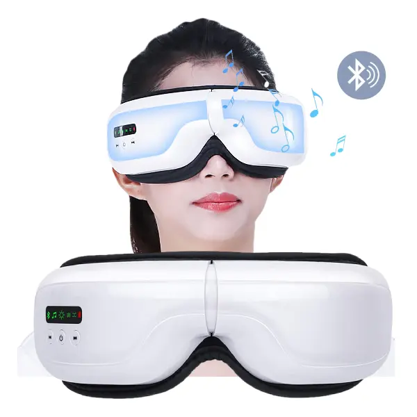 Mini aquecimento elétrico Compressão de ar Pressão do ar Música Eye Massage Sleep Mask Portátil Eye Massager com calor Compressão a frio