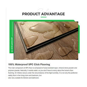 Plancher en chêne contrecollé durable de 15 mm, installation rapide et stable, plancher SPC pour salon, chauffage par le sol, décoration intérieure - Product Image 3