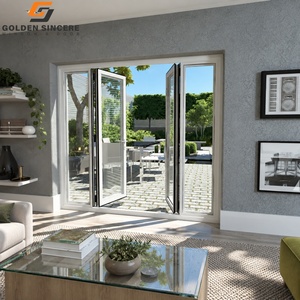 Puerta de mosquitera abatible de aluminio moderna GS con mosquitera para balcón o patio - Product Image 3