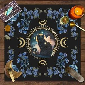 <span class=keywords><strong>Tovaglia</strong></span> <span class=keywords><strong>per</strong></span> Tarocchi all'Ingrosso 75*75CM, Panno Decorativo <span class=keywords><strong>per</strong></span> Giochi <span class=keywords><strong>da</strong></span> <span class=keywords><strong>Tavolo</strong></span>, Mandala con Fasi Lunari, Fiori e Farfalle, <span class=keywords><strong>Tovaglia</strong></span> <span class=keywords><strong>per</strong></span> Altare - Product Image 1