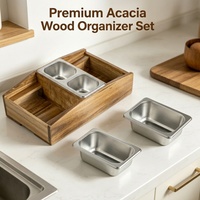 Table d'appoint en bambou à un niveau avec porte-gobelet, plateau de bras de canapé, finition laquée, organisateur de lit, accessoire de rangement alimentaire pour salon