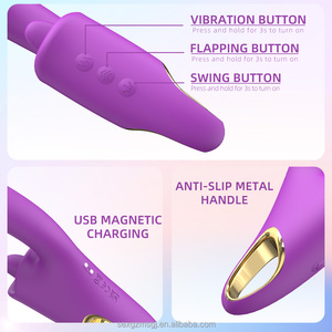 High-End 3 in 1 Adjustable Bend Clitoral Licking Vibrator Realistic Thrusting <strong>Dildo</strong> for Female Pleasure - Product Image 3