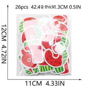 Parche de Alfabeto de Frutas Hecho a Mano, Letras Bordadas Personalizadas Termoadhesivas, Emblema de Sandía y Fresa para Chaqueta, Sombrero, Bolso - Product Image 2