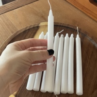 10 bougies coniques blanches et rouges non parfumées, classiques, pour dîner, écologiques, pour la décoration de la maison, éclairage d'urgence