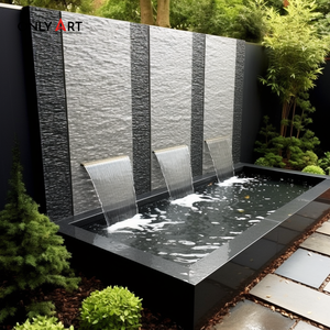 <span class=keywords><strong>Fontaine</strong></span> murale cascade en granit personnalisée <span class=keywords><strong>fontaine</strong></span> murale extérieure en marbre de haute qualité pour <span class=keywords><strong>terrasse</strong></span> décor de débit d'eau <span class=keywords><strong>fontaine</strong></span> murale en marbre - Product Image 4
