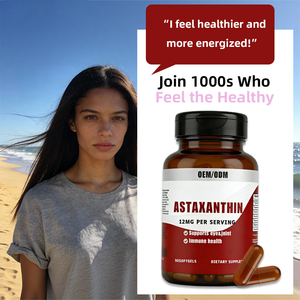 アスタキサンチンソフトジェル 12mg 1回分 60粒 大人用 目と関節のサポート 免疫健康サプリメント OEMプライベートラベル 卸売業者 - Product Image 3